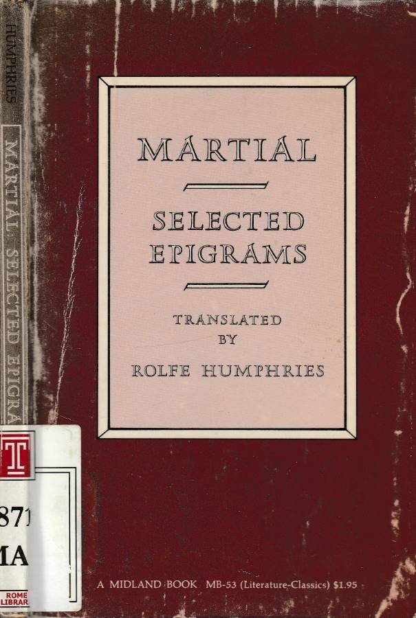Selected Epigrams | Immagine principale
