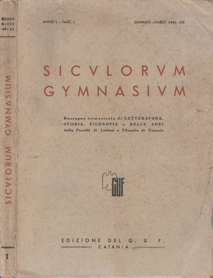 Siculorum gymnasium anno I, fasc I, gen-mar 1941