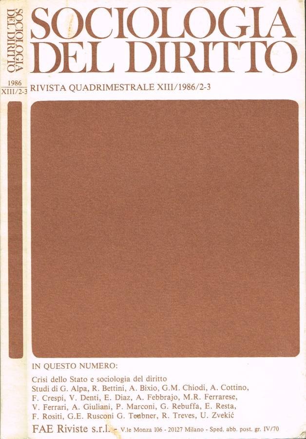 Sociologia del Diritto
