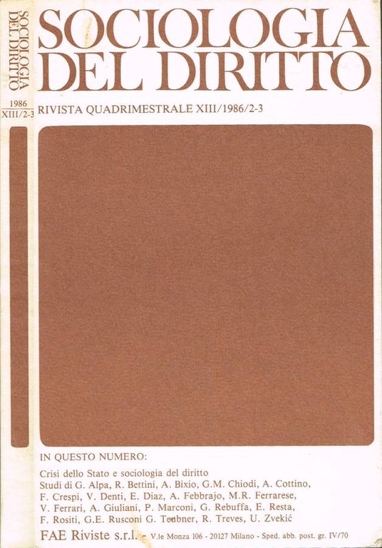 Sociologia del Diritto