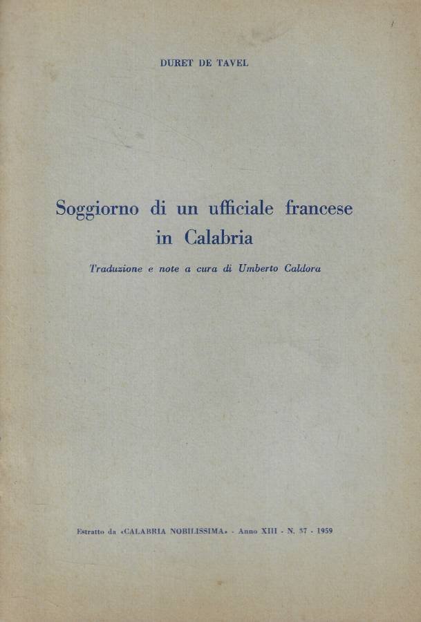 Soggiorno di un ufficiale francese in Calabria