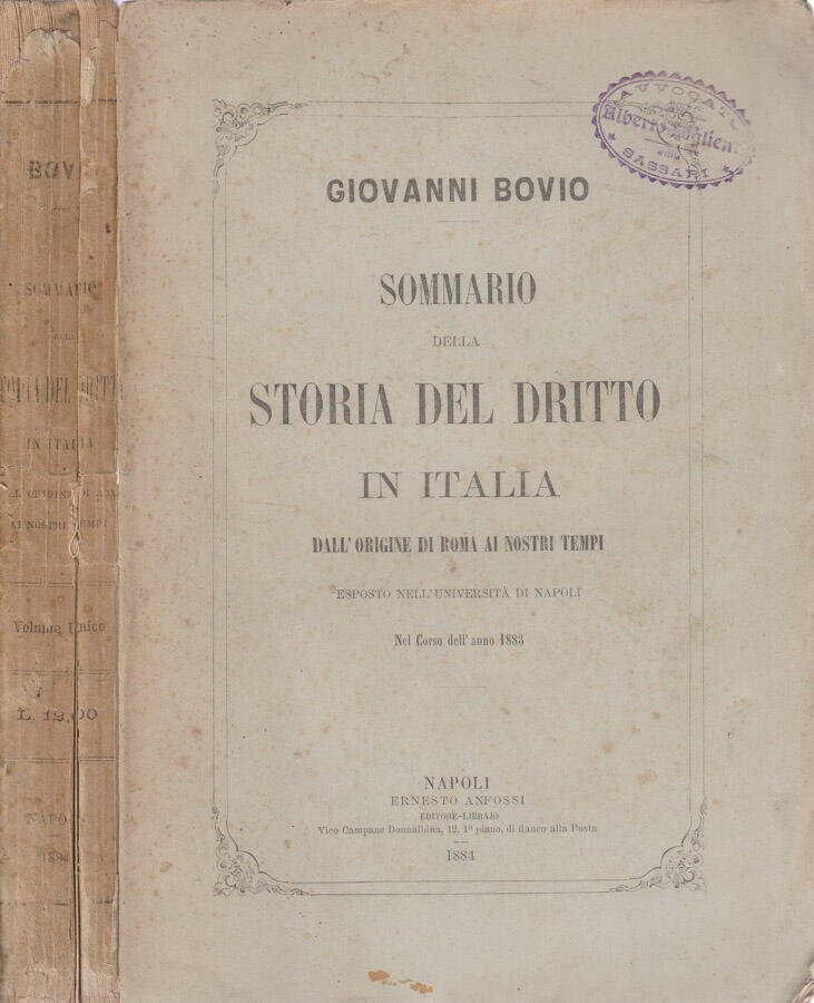 Sommario della storia del dritto in Italia