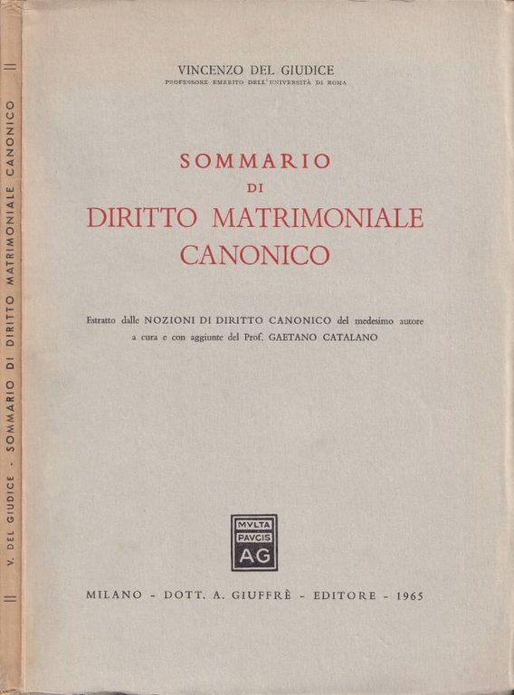 Sommario di diritto matrimoniale canonico