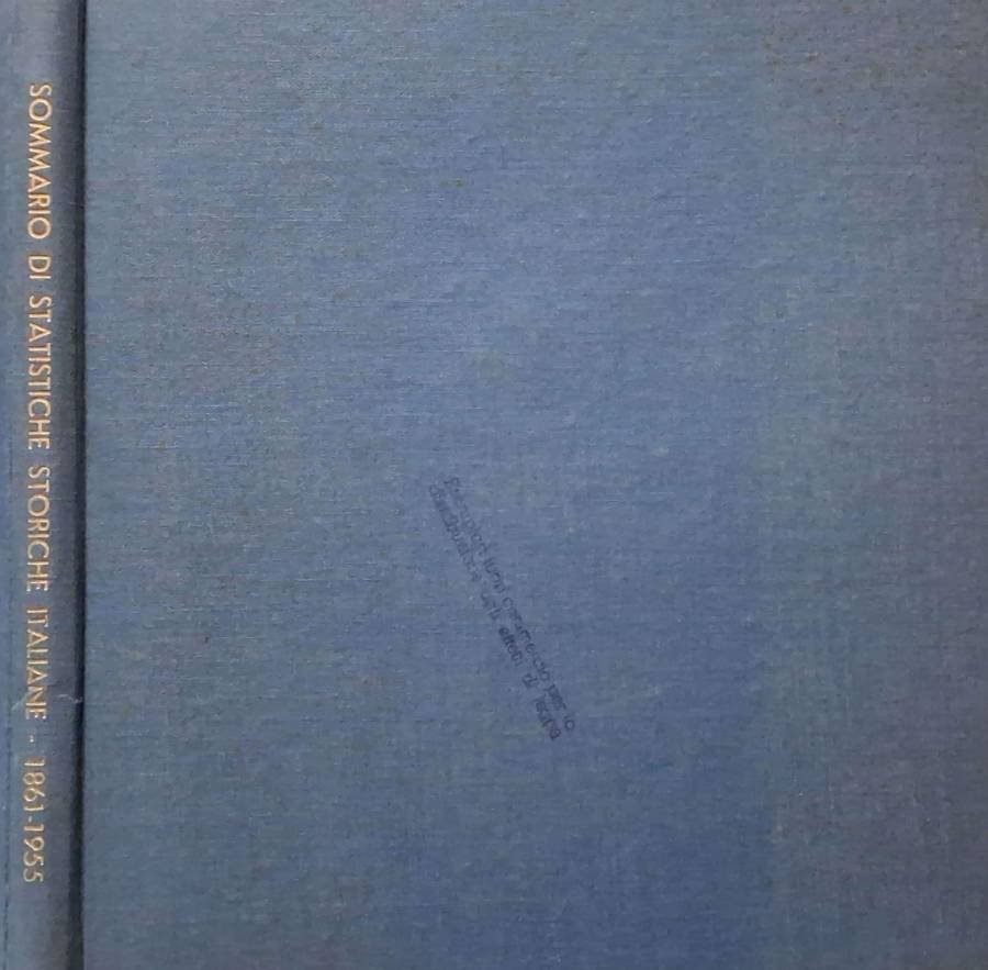 Sommario di statistiche storiche italiane 1861 - 1955 | Immagine principale