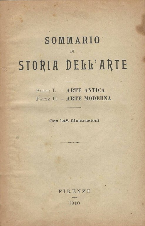 Sommario di storia dell'arte