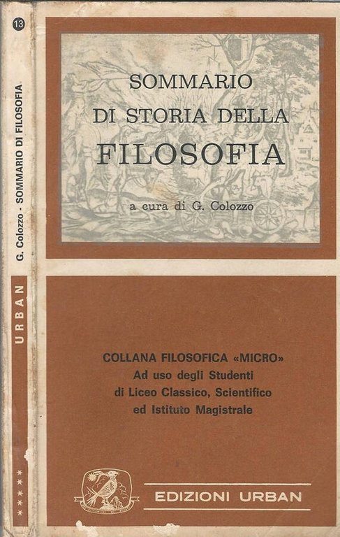 SOMMARIO DI STORIA DELLA FILOSOFIA
