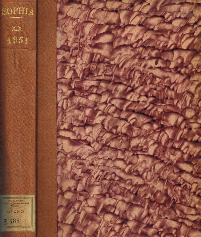 Sophia.Rassegna critica di filosofia e storia della filosofia. Anno XIX, …