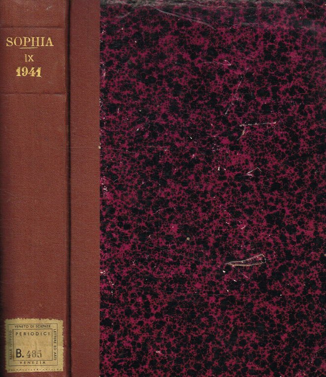 Sophia. Rivista internazionale di filosofia e storia della filosofia. Anno …
