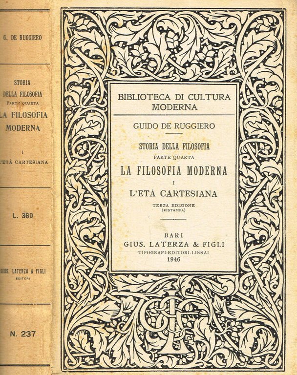 Storia della filosofia. La filosofia moderna vol.I