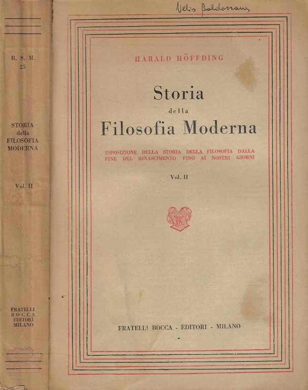Storia della filosofia moderna vol. II