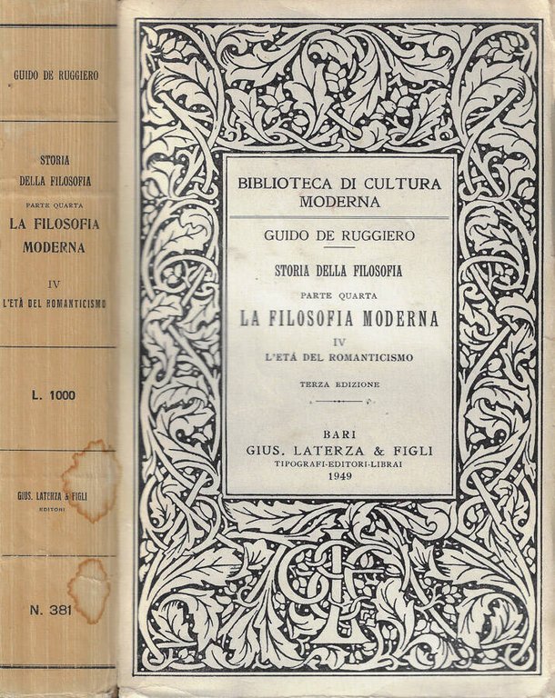 Storia della filosofia Parte quarta-La filosofia moderna vol. IV-L'età del …