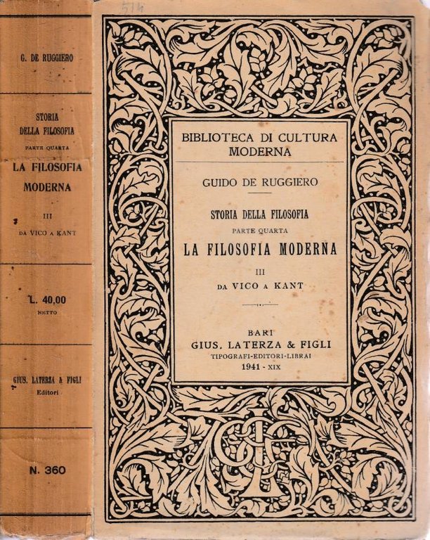 Storia della filosofia parte quarta, vol III