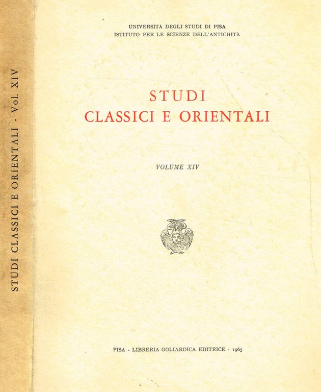 STUDI CLASSICI E ORIENTALI vol. XIV | Immagine Gallery 2