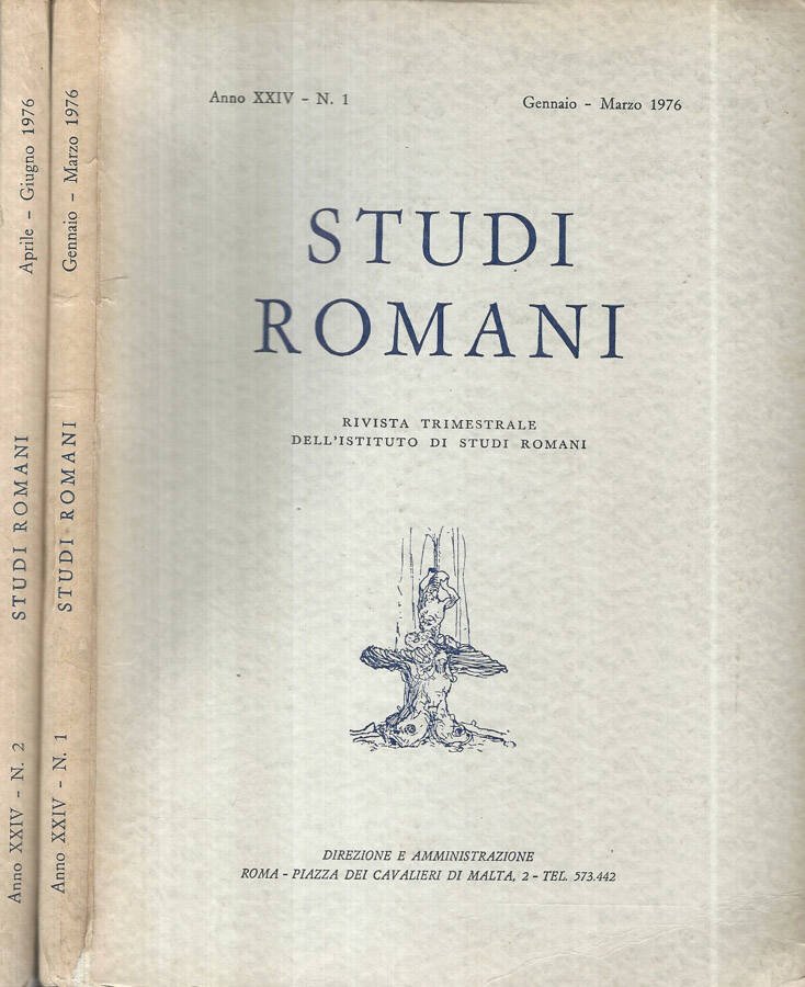 Studi Romani - Anno XXIV N. 1 Gennaio - Marzo …