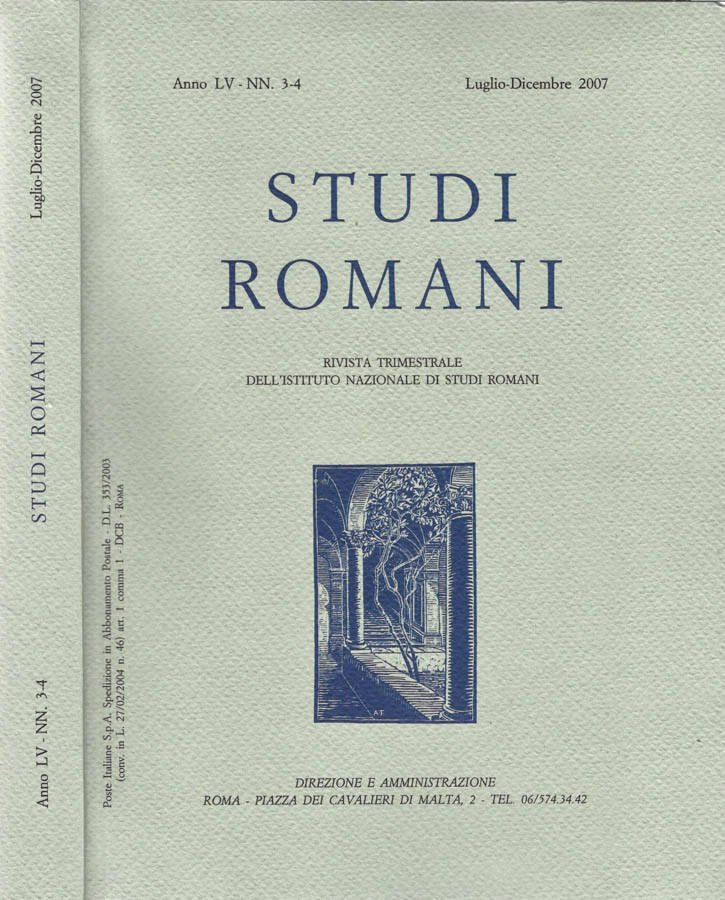 Studi Romani Anno LV - NN. 3 -4