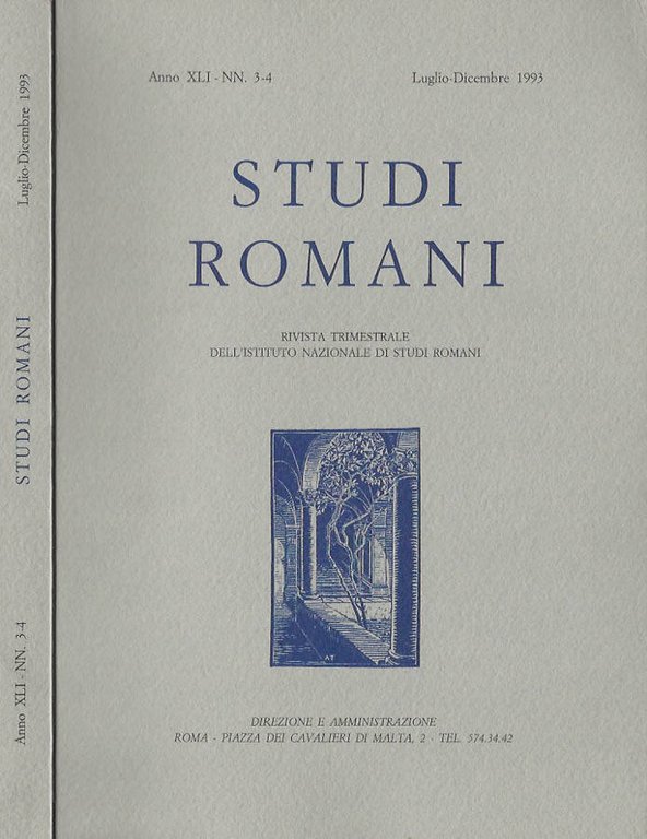 Studi Romani Anno XLI - NN. 3 - 4