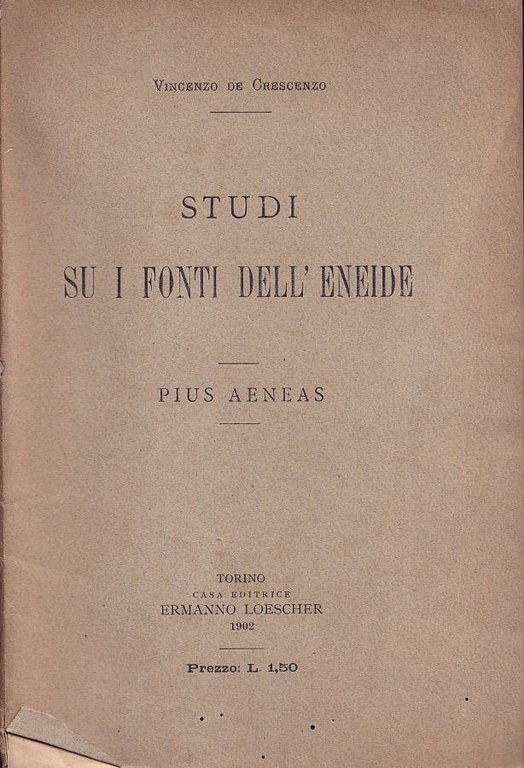 Studi su i fonti dell'Eneide