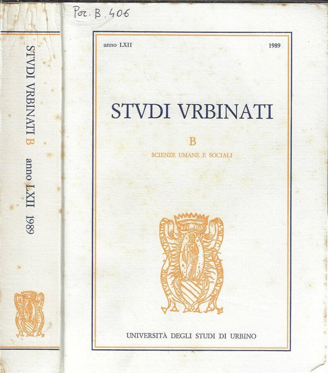 Studi urbinati anno LXII 1989 | Immagine Gallery 2