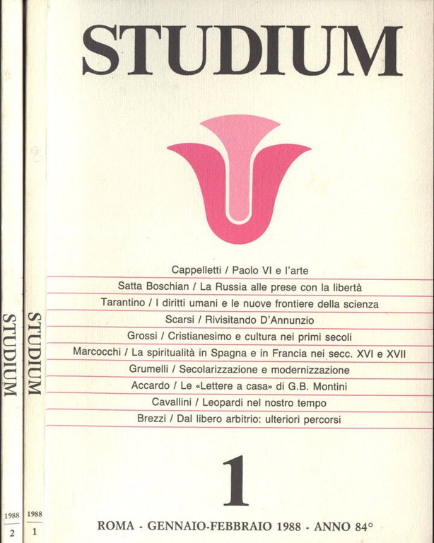 Studium Anno 1988 n. 1 - 2