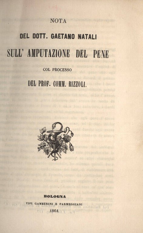 Sull' amputazione del pene