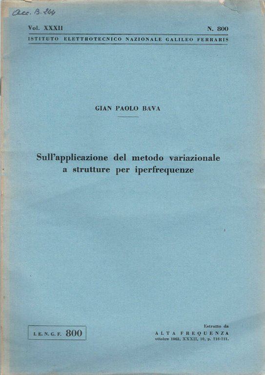 Sull'applicazione del metodo variazionale a strutture per iperfrequenze