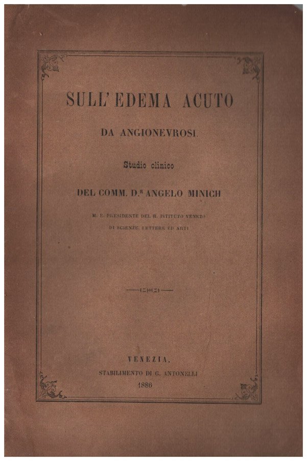 Sull'edema acuto da angionevrosi