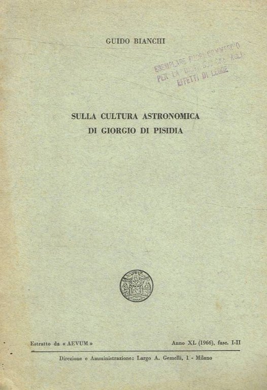 Sulla cultura astronomica di Giorgio di Pisidia