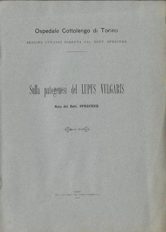 Sulla patogenesi del Lupus Vulgaris