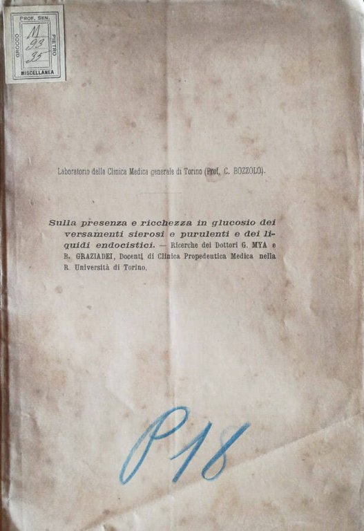 Sulla presenza e ricchezza in glucosio dei versamenti sierosi e … | Immagine Gallery 2