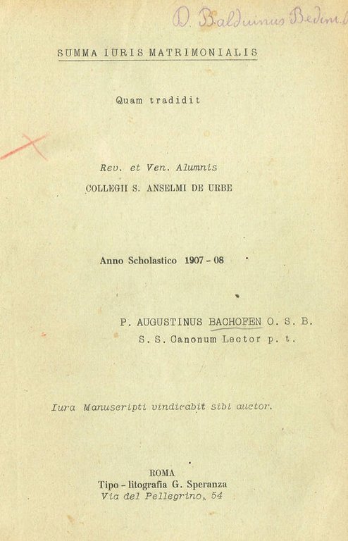 SUMMA IURIS MATRIMONIALIS | Immagine Gallery 2