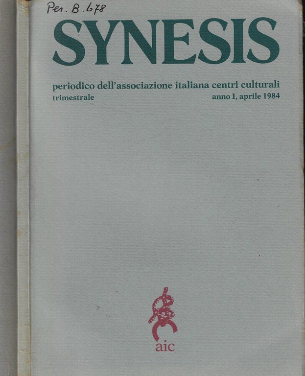 Synesis Aprile-Ottobre 1984 | Immagine Gallery 2