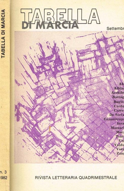 TABELLA DI MARCIA n.3 anno III fasc.4