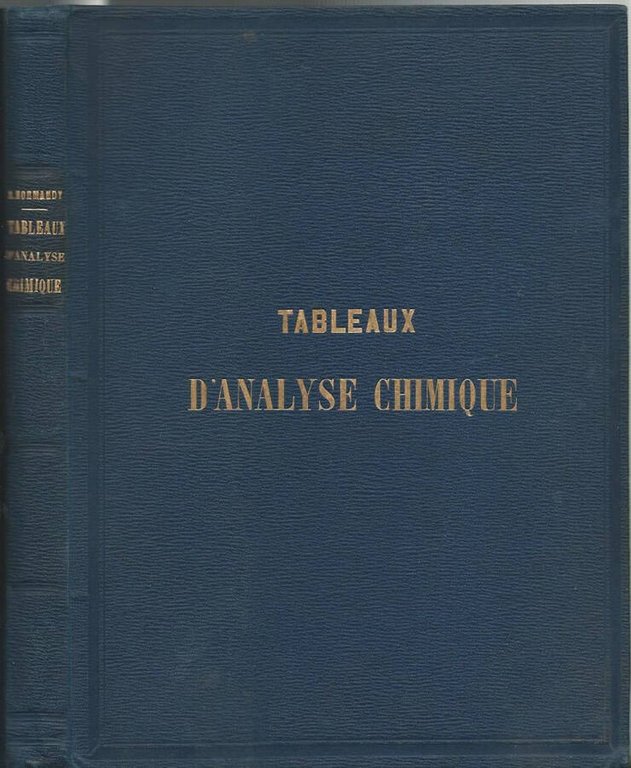 Tableaux d'analyse chimique