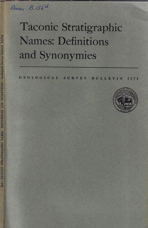 Taconic stratigraphic names: definitions and synonymies