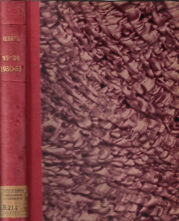 Terapia bollettino di attualità immuno-chemo ed opoterapia anno XXXV-XXXVI (1950-1951) …
