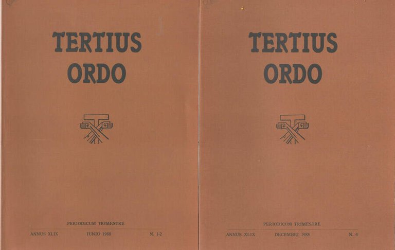 Tertius Ordo Annus XLIX n° 1-2 1988, n° 4 1988 | Immagine Gallery 2