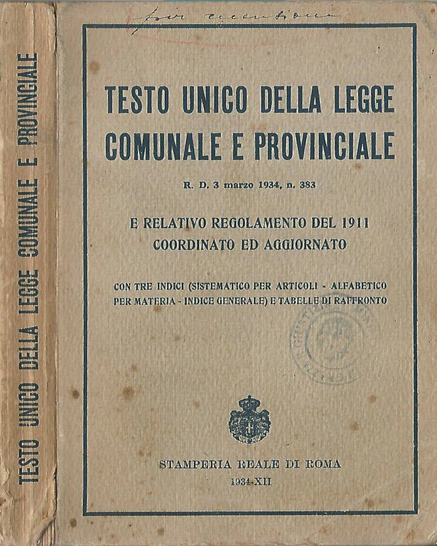 Testo unico della legge comunale e provinciale
