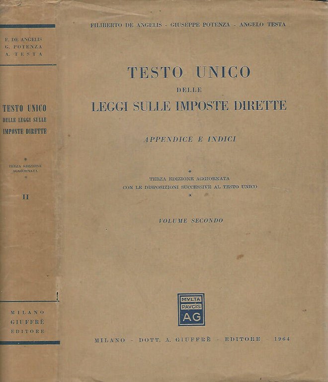 Testo Unico delle leggi sulle imposte dirette Vol. II