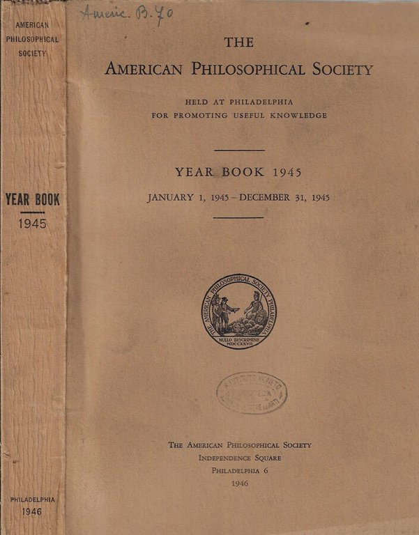 The American Philosophical Society held at Philadelphia for promoting useful …