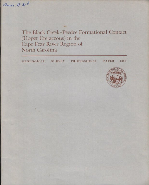 The Black Creek-Peedee Formational Contact (Upper Cretaceous) in the Cape …