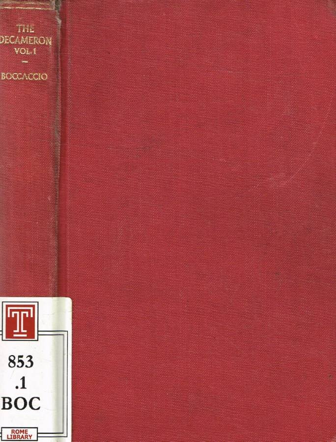 The Decameron vol.I