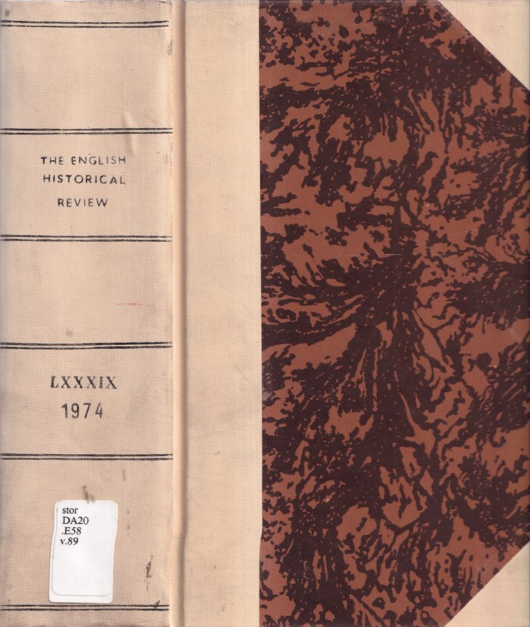 The english historical review, volume LXXXIX, anno 1974
