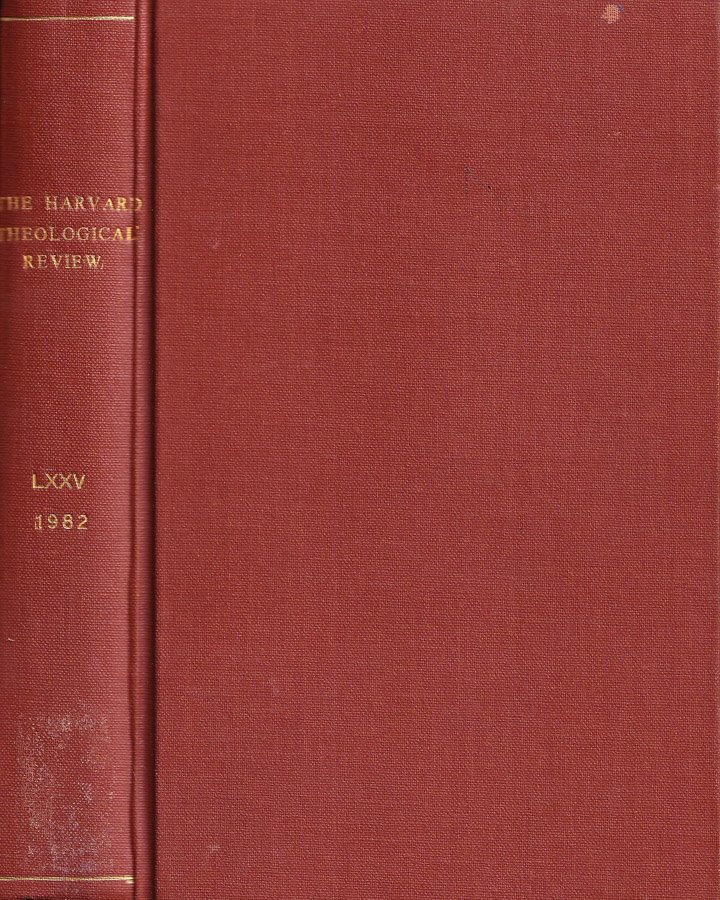 The Harvard theological review, volume LXXV, 1982