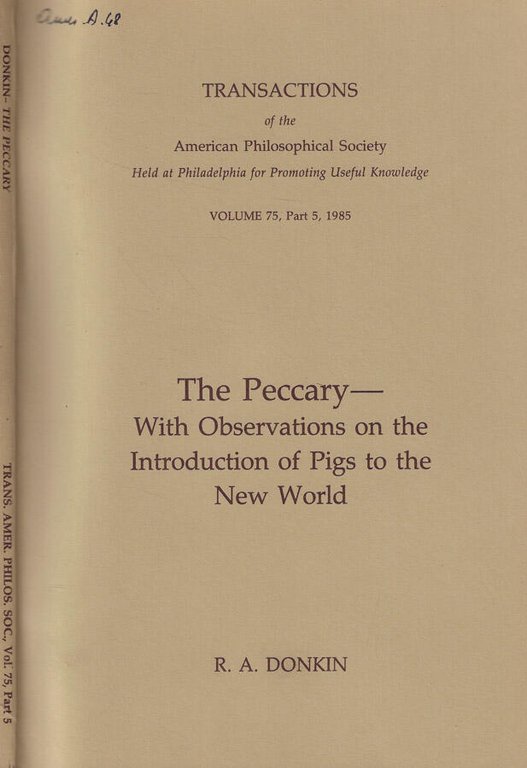 The Peccary- with observations on the Introduction of Pigs to …