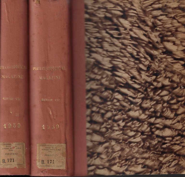 The philosophical magazine Vol. IV VIII series january december 1959