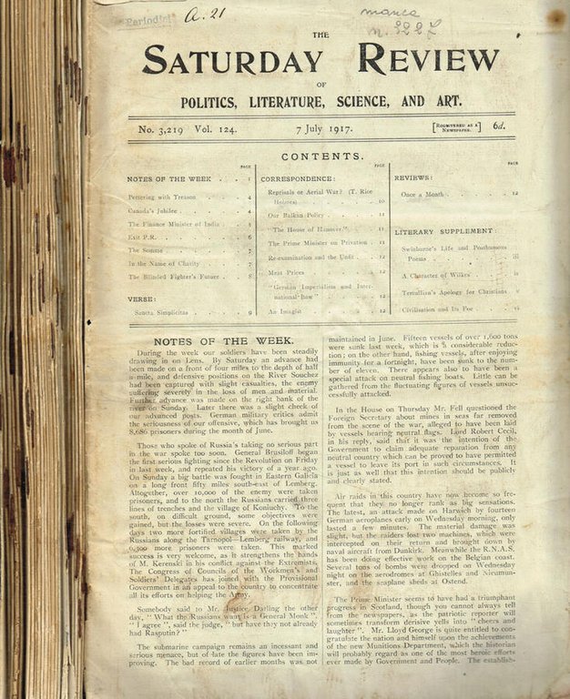 The Saturday review of politics, literature, science and art. vol.124, …