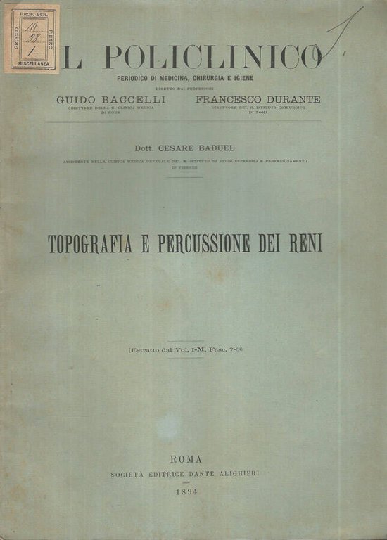 Topografia e percussione dei Reni