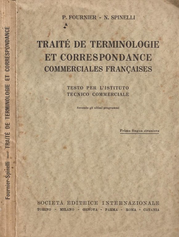Traité de terminologie et correspondance commerciales francaises