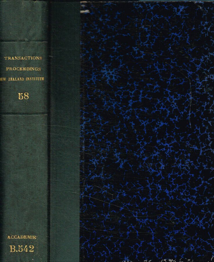 Transactions and proceedings of the New Zealand Institute. Vol.58, 1927