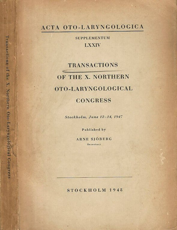 Transactions of the X. Norten Oto - Laryngological Congress | Immagine Gallery 2